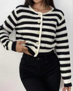 shein ボーダー　カーディガン　セーター