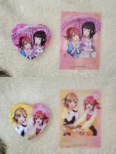 ラブライブ なかよし総選挙 缶バッジ クリアカード ダイヤ 花丸 ルビィ