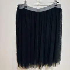 H&M 【US10】ミニスカート チュールスカート ブラック ゆったり