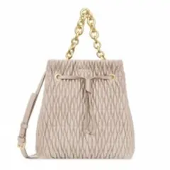 FURLAステイシーコメタ 2way チェーンショルダーバッグ巾着キルティング