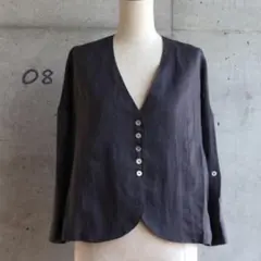 etre relie 麻ローンショートジャケット