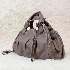 Cole Haan コールハーン ハンドバッグ レザー 編み込み グレージュ