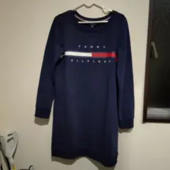 TOMMY HILFIGER ネイビー スウェットワンピース