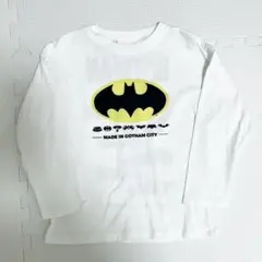 バットマン ロンT 長袖カットソー ホワイト　100