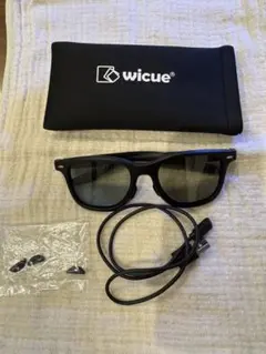 wicue ブラック サングラス USB充電ケーブル付き