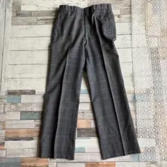 TED LAPIDUSメンズグレー系チェック柄スラックス　カジュアル　お洒落