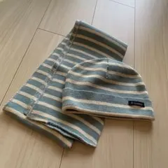 値下げ！ルミノア　　コットン100% 水色と白のストライプ