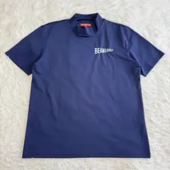 【ビームスゴルフ】極美品 モックネック ネイビー 刺繍ロゴ XL メンズ ビームスゴルフ】極美品 モックネック ネイビー 刺繍ロゴ XL メンズ