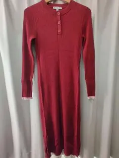 ユニクロ JW ANDERSON ニットワンピース 赤 M
