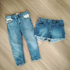 【ZARA ボトムス】デニム パンツ 短パン ZARA ベビー お得な2点セット
