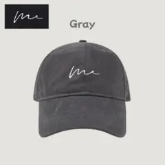 新品 キャップ フリーサイズ 刺繍 ワンポイント 帽子 UVカット グレー