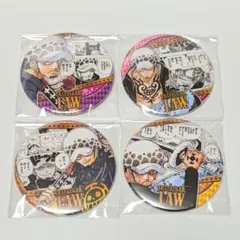 ONE PIECE コレクション缶バッジ トラファルガー・ロー ヒーローズ　4点