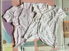 Petit main コンビ肌着2点セット チェリー　新生児　サイズ50-70