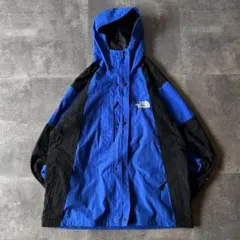 00s The North Face シェルジャケット ロゴ 青 XL A540 - メルカリ