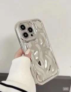 iPhone14pro用ケース カバー シルバー フェーブデザイン