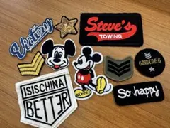 10個セット 刺繍パッチ ミッキーマウス