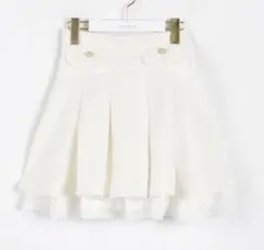 evelyn 白フリルスカート