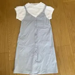 ♡GU♡水色 ワンピース　半袖 Tシャツ付き
