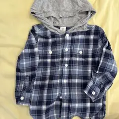baby GAP フード付きチェックシャツ 3歳用