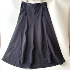 Y’s ヨウジヤマモト ロングスカート フレアスカート ダークネイビー日本製のサムネイル