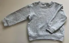 無印良品　二重編みスウェットシャツ　キッズ120 グレー
