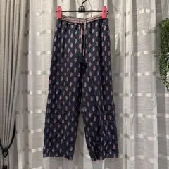 samansa Mos2 総柄 イージーパンツ ワイドパンツ