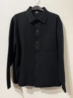 UNIQLO ミラノリブシャツカーディガン 黒 L