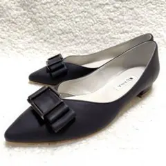 DIANA ダイアナ フォーマルパンプス 23.5 EM バックル付 黒 日本製