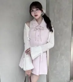 OLIVE des OLIVE ノースリーブシャツミニワンピース