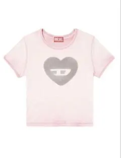 最終値下げ　DIESEL ハートロゴ クロップドTシャツ ピンク DIESEL ハートロゴ クロップドTシャツ ピンク - メルカリ