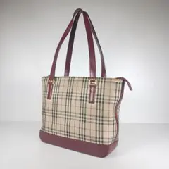 ✨ジャンク特価✨バーバリー　ノバチェック キャンバス　トートバッグ