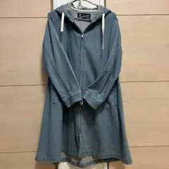 春先美品【アーバンリサーチ　サニーレーベルAラインフード付デニムロングコート】