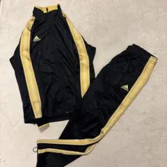 00s adidas ブラック/ゴールド ジャージ セットアップ　XLサイズ