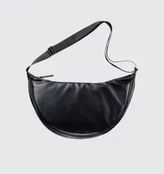 【新品・未使用】ユニクロ　レザータッチラウンドショルダーバッグ