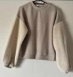 【新品未使用品】ボリュームスリーブ ニット ベージュ