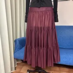 フラメンコ　エンジ　ティアード型ペチコートのサムネイル