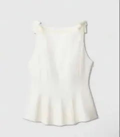 【新品未使用】SHEIN ノースリーブフリルヘムトップス