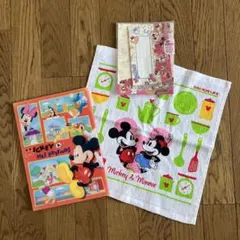 【Disney】ミッキーマウス3点セット/ファイル/タオル/レターセット