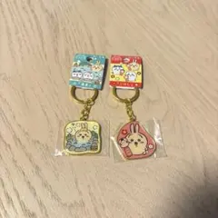 【ちいかわご当地ダイカットキーホルダー　うさぎ】 大分限定温泉、宮城限定こけし