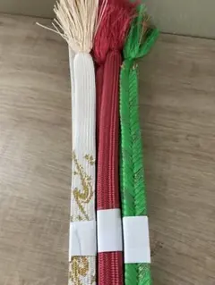和装小物　帯締め　正絹　平組　金糸　３本まとめ売り