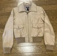 GAP 牛革ベージュ ジャンパー XXS/ITP