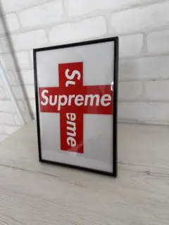 Supreme クロスロゴ アートフレーム インテリア