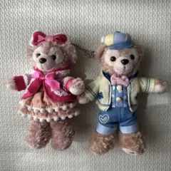 ダッフィーシェリーメイぬいぐるみバッジぬいバ　ハートウォーミングデイズ