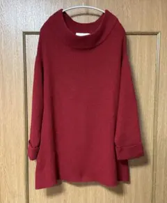 COCODEAL ニット　チュニック　セーター　アンゴラ混　レッド