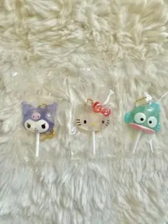 サンリオキャラクターズ　カラフルキャンディチャーム　クロミ　キティ　ハンギョドン