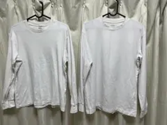 ロングスリーブTシャツ 2枚セット ホワイト ブラック