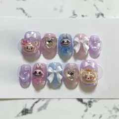 キッズネイル　ネイルチップ　カラフルネイル