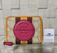 COACH 二つ折り財布デンプシースモールジップアラウンド　ベージュ　新品未使用