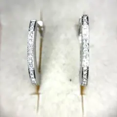 sabai♡　ダイヤモンド フープピアス 両耳用　PT950 sabai♡様専用 ダイヤモンド フープピアス 両耳用 PT950 - メルカリ