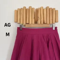 アクアガール【M】フレア スカート ミディ丈 タック ピンク 春夏のサムネイル